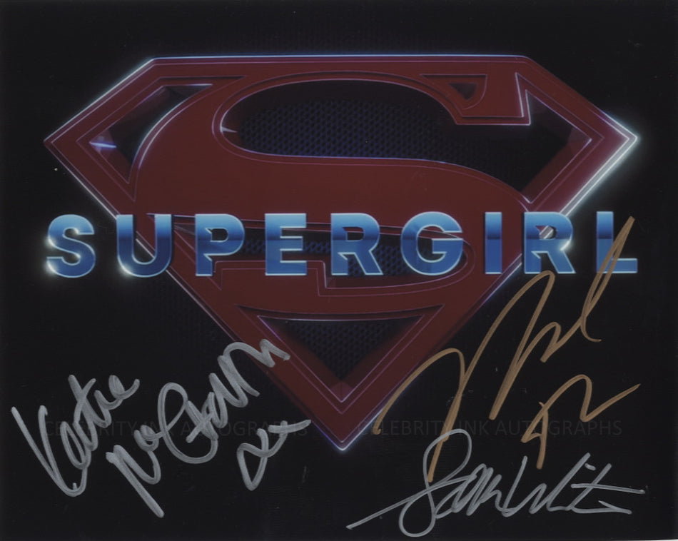 SUPERGIRL - Triple Autographed Cast Shot