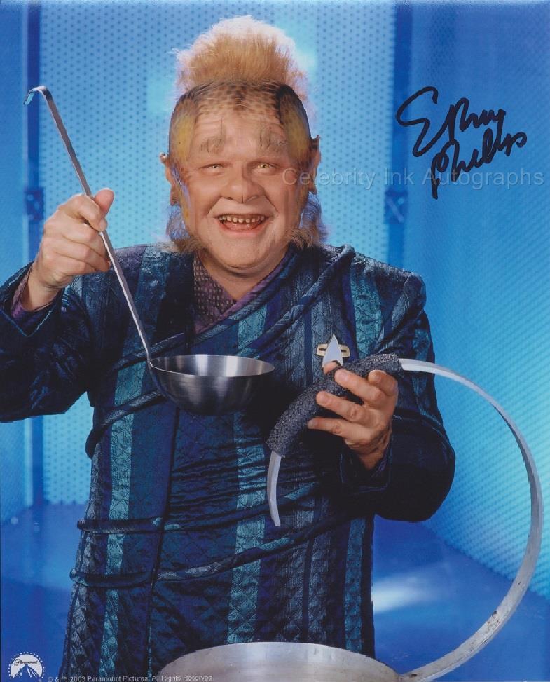 Ethan phillips autograph Star Trek Security Officer hotsell Neelix Figure Spencer’s