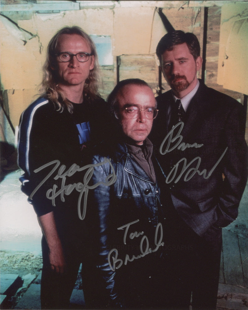 THE LONE GUNMEN Triple Signed Cast Photo - The X-Files