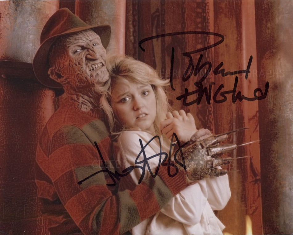 ROBERT ENGLUND and TUESDAY KNIGHT as Freddy Krueger and Kristen - Nightmare On Elm Street