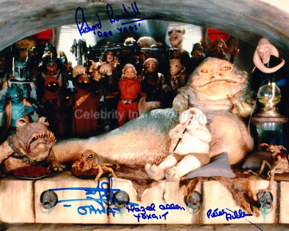 STAR WARS - Jabba's Palace Quad Signed Photo
