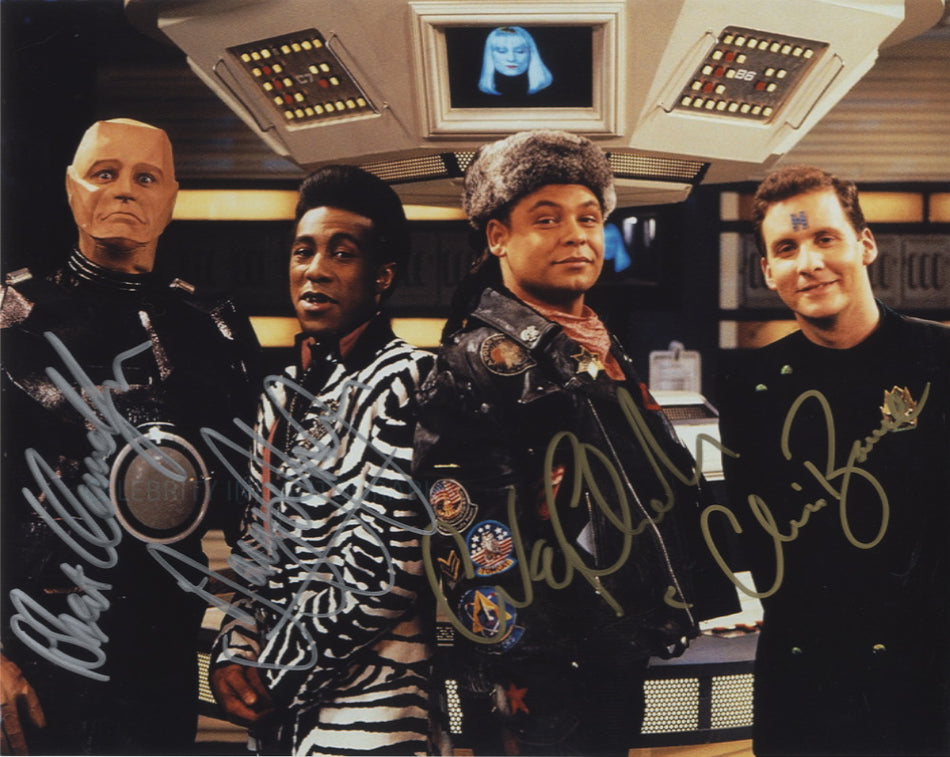 RED DWARF MULTI SIGNED CAST PHOTO - Signed By Four