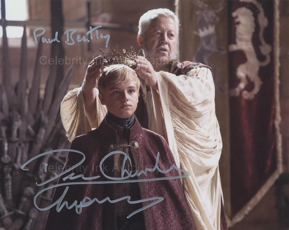 DEAN-CHARLES CHAPMAN and  PAUL BENTLEY as Tommen Baratheon and the High Septon  - Game Of Thrones