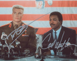 CARL WEATHERS and DOLPH LUNDGREN as Apollo Creed and Ivan Drago - Rocky