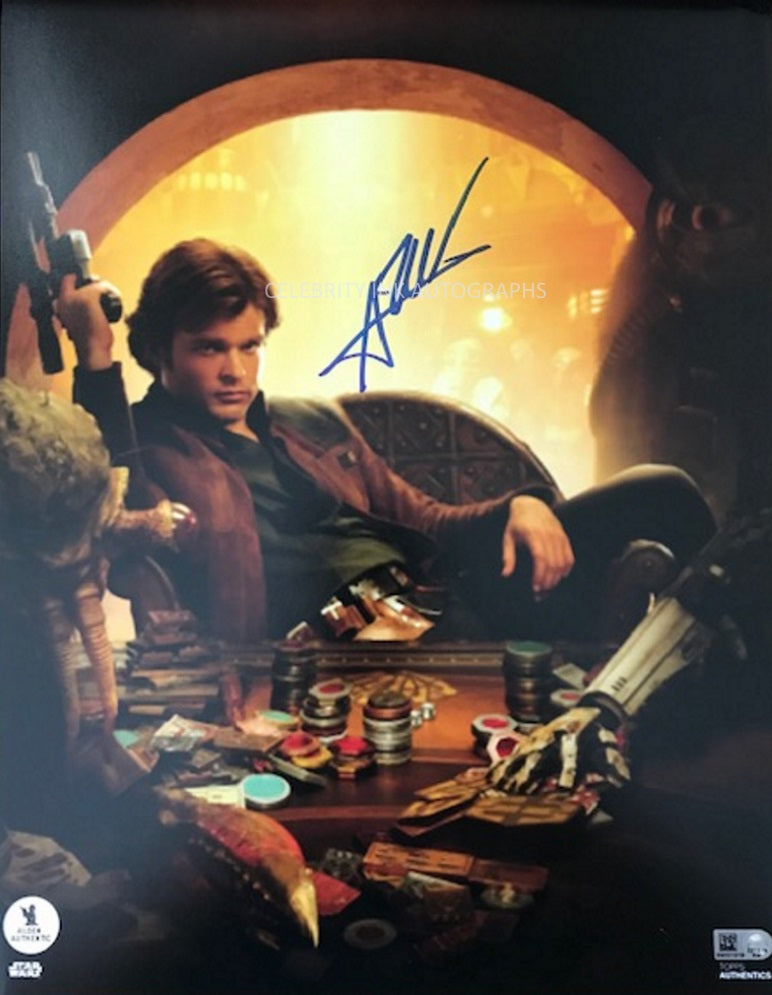 ALDEN EHRENREICH as Han Solo - Solo: A Star Wars Story 11&quot;x14&quot; - Topps Authentics