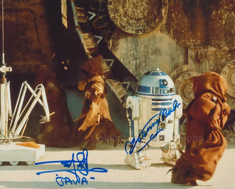 KENNY BAKER and RUSTY GOFFE as R2-D2 and a Jawa  - Star Wars