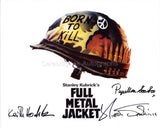 FULL METAL JACKET MULTISIGNED CAST PHOTO - 3 Autographs
