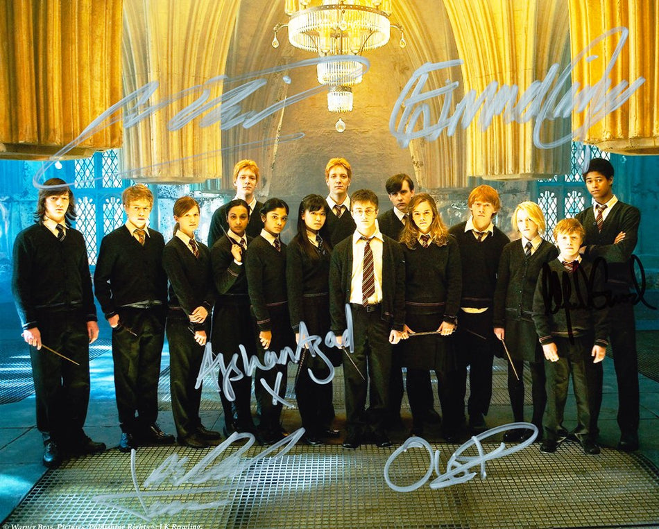 JAMES and OLIVER PHELPS, AFSHAN AZAD, NICK SHIRM, ALFIE ENOCH, and HARRY MELLING- Harry Potter