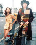 LOUISE JAMESON and JOHN LEESON as Leela and the Voice Of K-9  - Doctor Who
