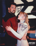 JONATHAN FRAKES and LISA WILCOX as William Riker and Yuta - Star Trek: TNG