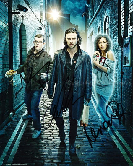 BEING HUMAN Triple Autographed Photo - Tovey, Turner &amp; Crichlow