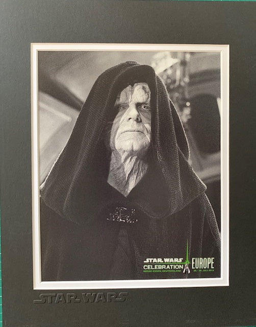 STAR WARS EMPEROR MOUNTED PHOTO - Official Pix Celebration Europe 2013