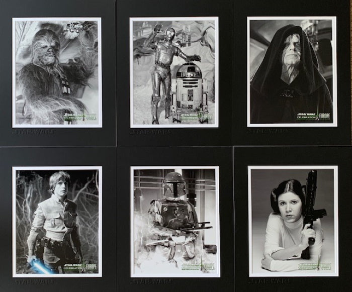 STAR WARS SET OF SIX  MOUNTED PHOTOS - Official Pix Celebration Europe 2013