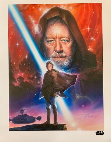 STAR WARS LUKE &amp; OBI-WAN ART PRINT by John Alvin